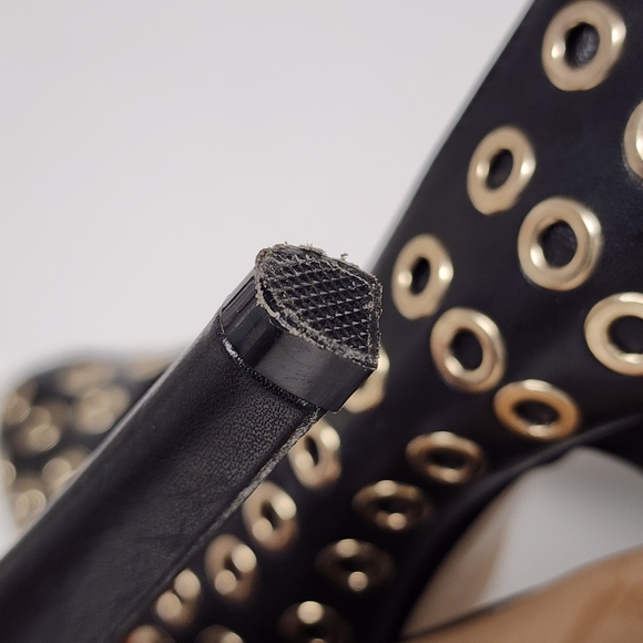 ALDO Womens shoes BLACK with GOLD RIVETING /STUDS 7 - Picture 4 of 12